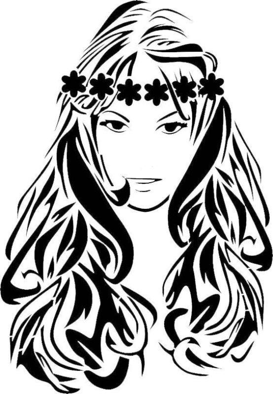 Дева трафарет