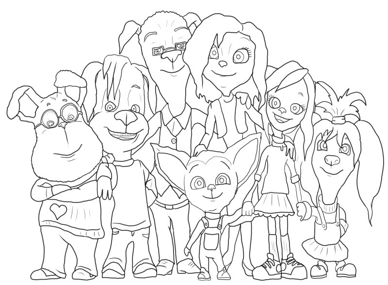 Раскраски Барбоскины вся семья