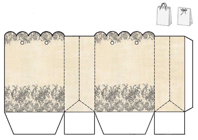 Развертка бумажного пакета