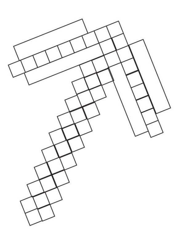 Чертеж кирки из МАЙНКРАФТА