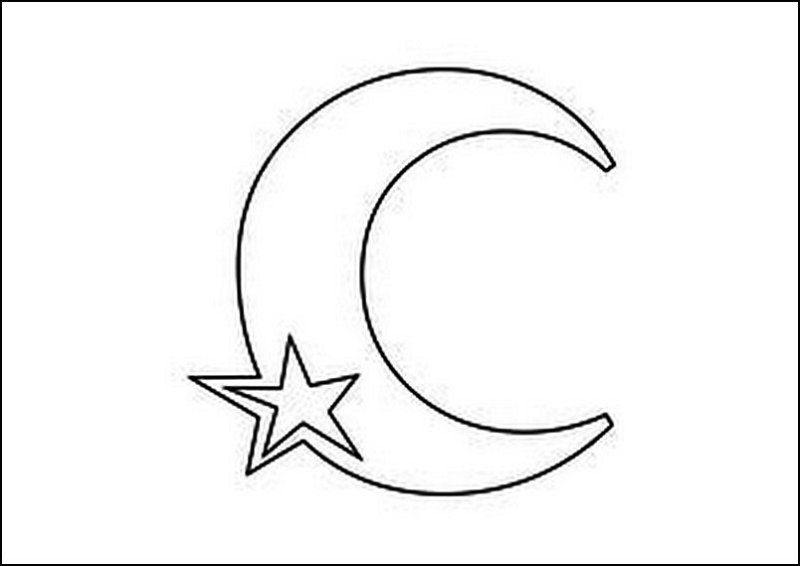 Трафарет месяц новогодний