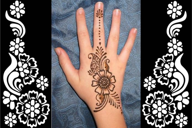 Рисунки хной трафареты