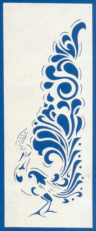 Гжель трафарет