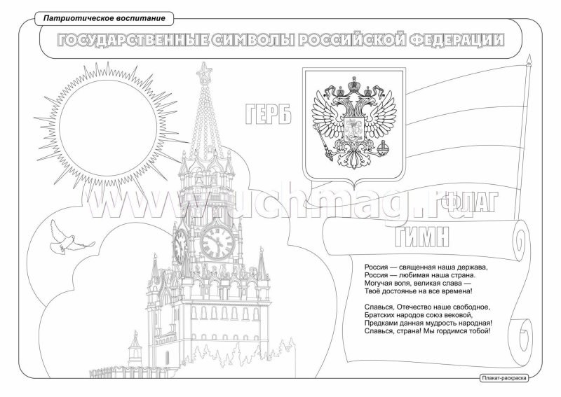 День Конституции раскраска для детей