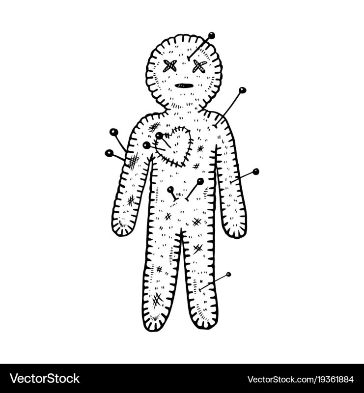 Шаблон куклы вуду