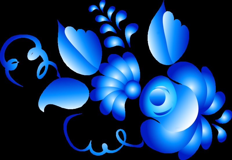 Гжельская роспись в векторе