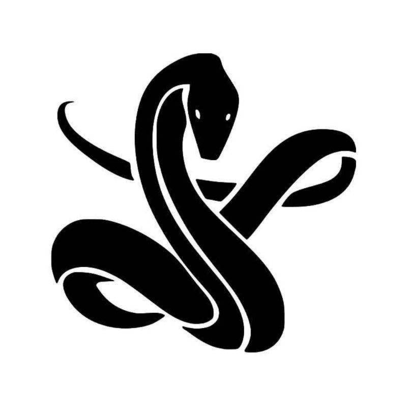 Трафарет тату змея