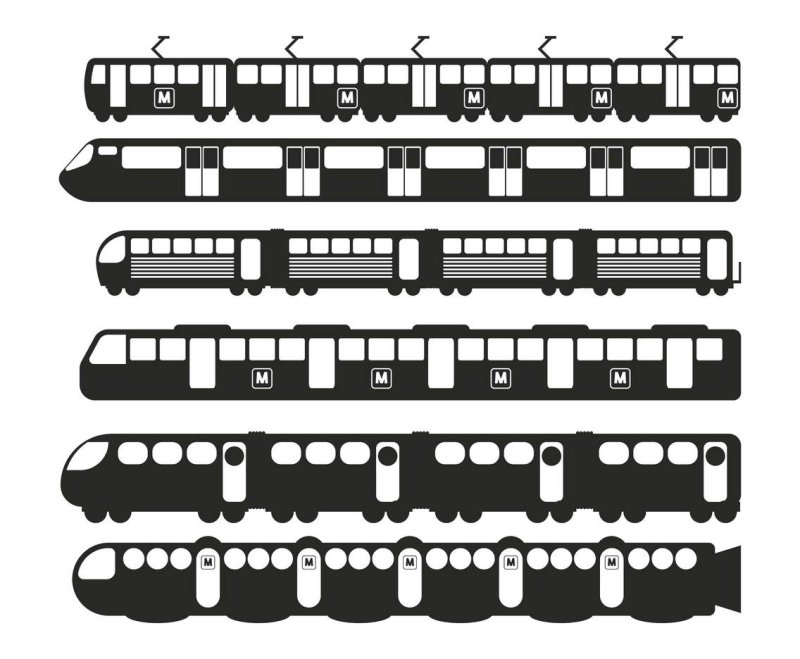 Пассажирский вагон вид сбоку вектор