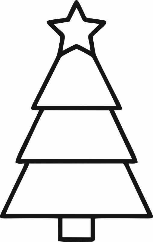 Елка раскраска