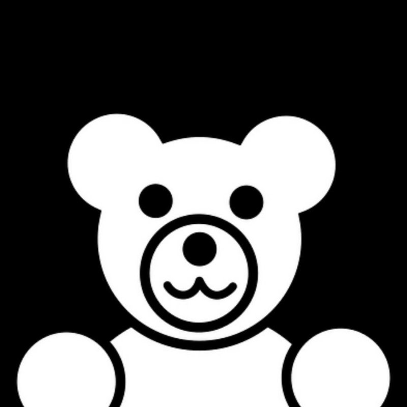 Медвежонок трафарет