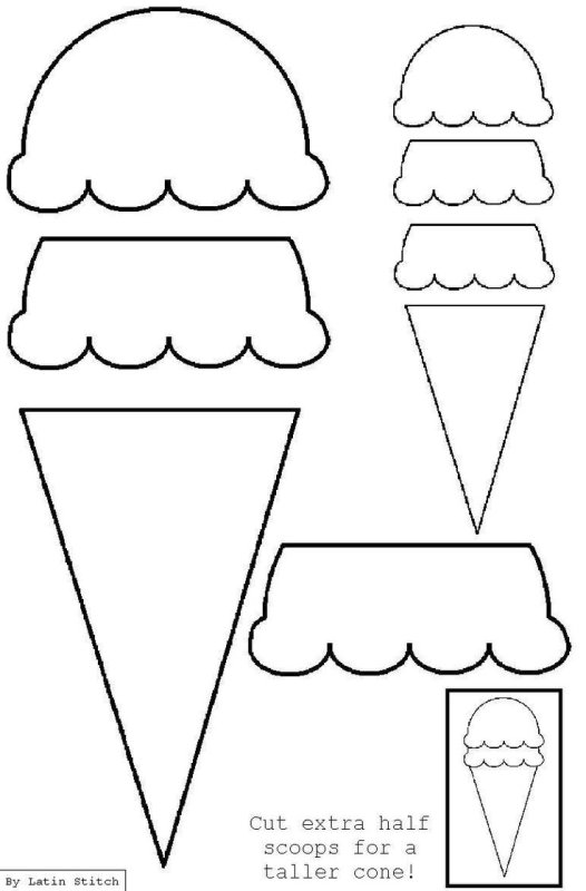 Мороженое из фетра выкройка