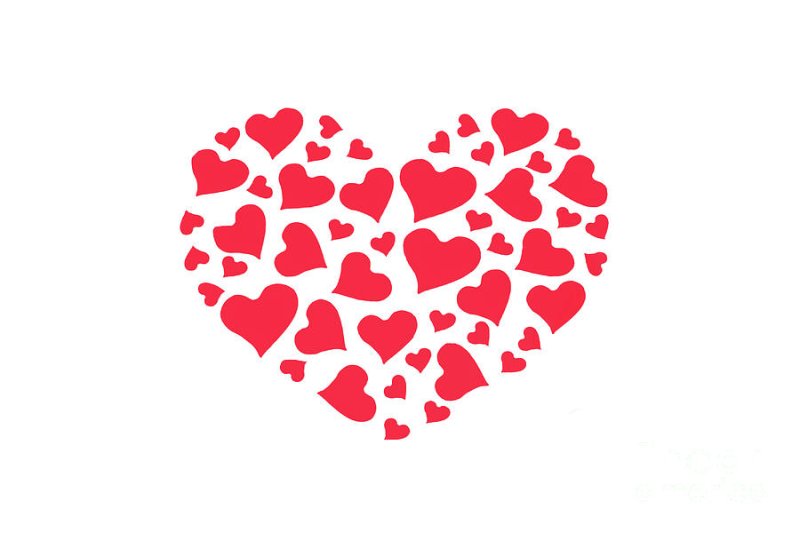 Сердце трафарет