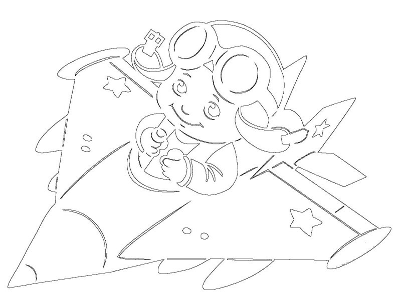 Трафарет 23 февраля для вырезания