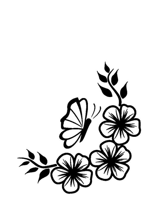 Трафарет "цветы"