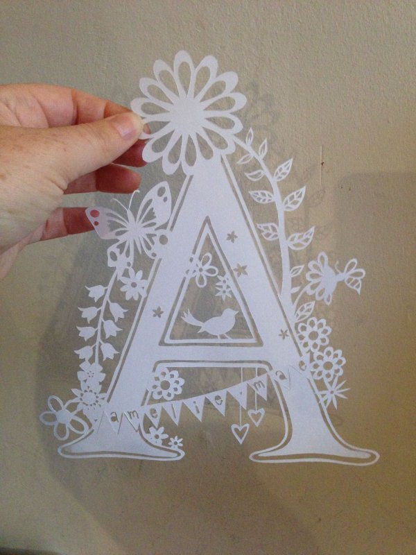 Резные буквы из бумаги