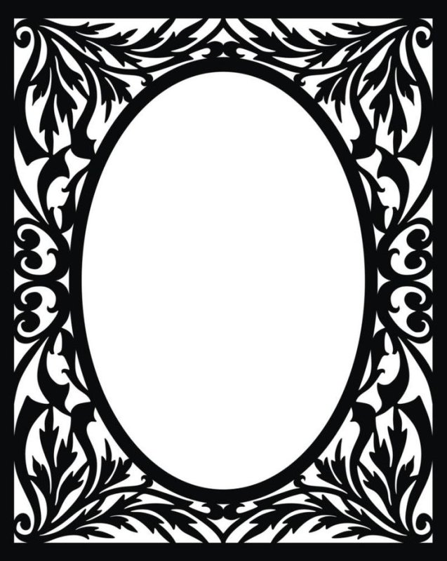 Трафарет рамки для зеркала