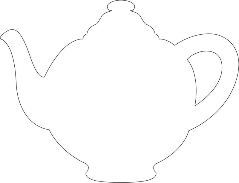 Чайник трафарет для рисования