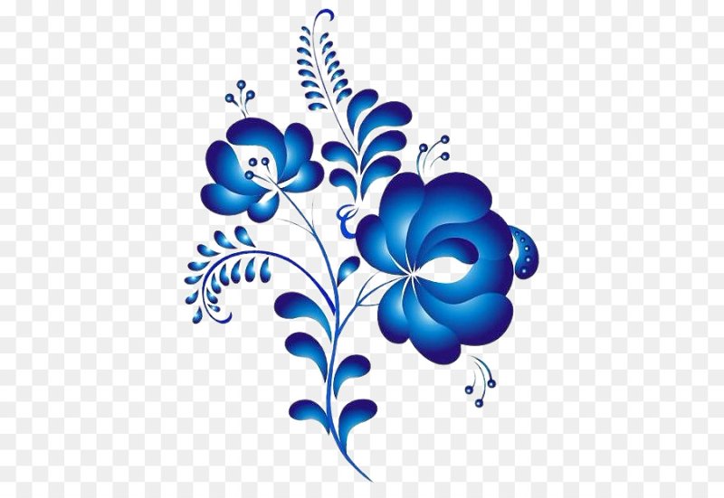 Орнаментальная Гжельская роспись