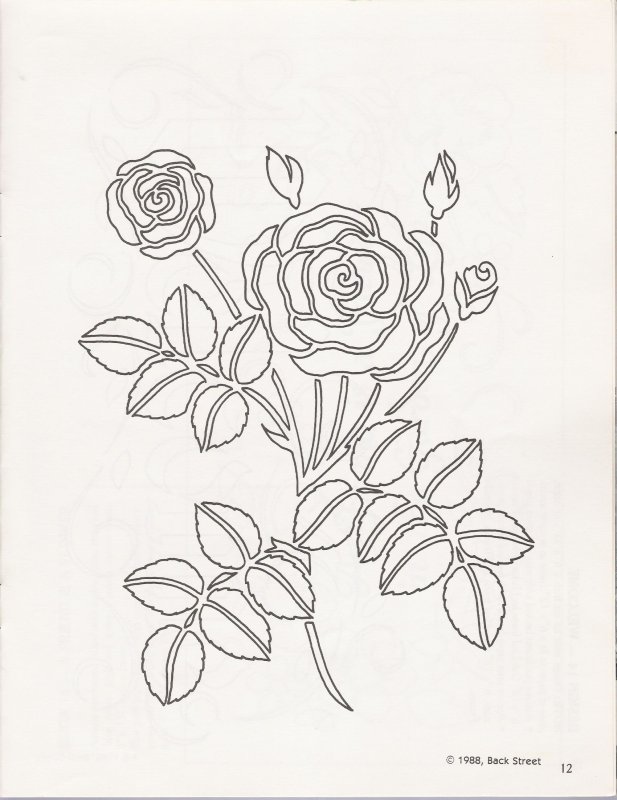 Роза шаблон для вырезания