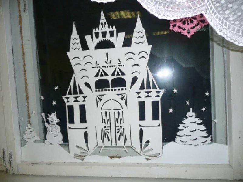 Новогодний замок на окно