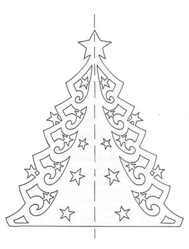 Трафарет "елка"