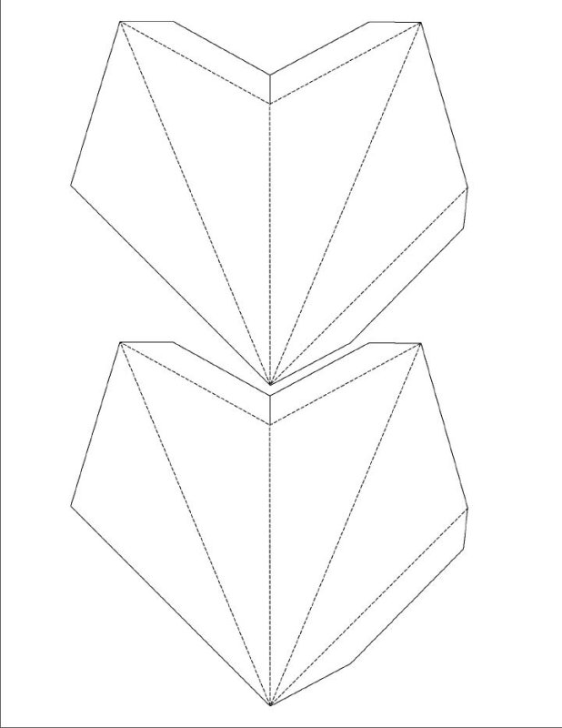 Макет объемной звезды из бумаги