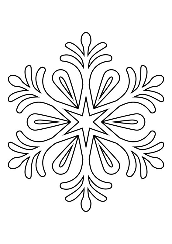 Новогодние раскраски снежинки