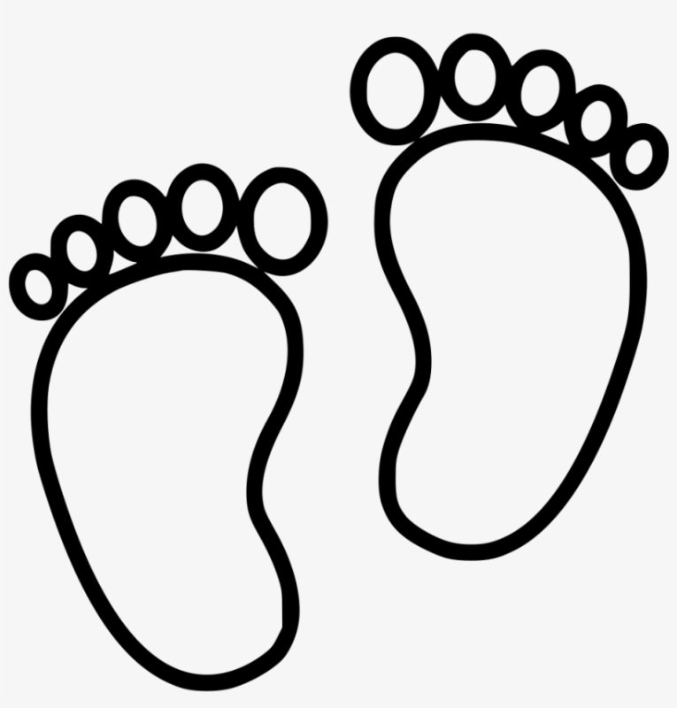 Трафарет отпечаток ноги