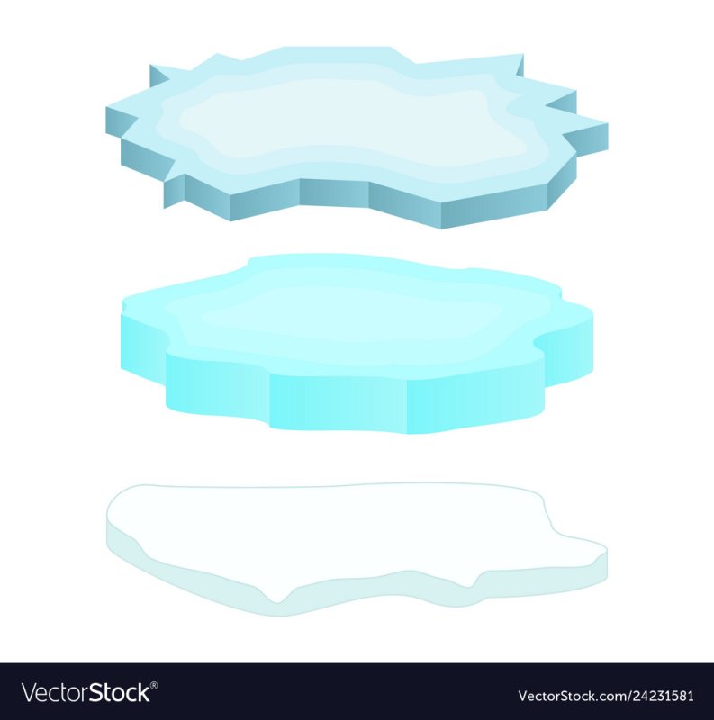 Льдина на белом фоне