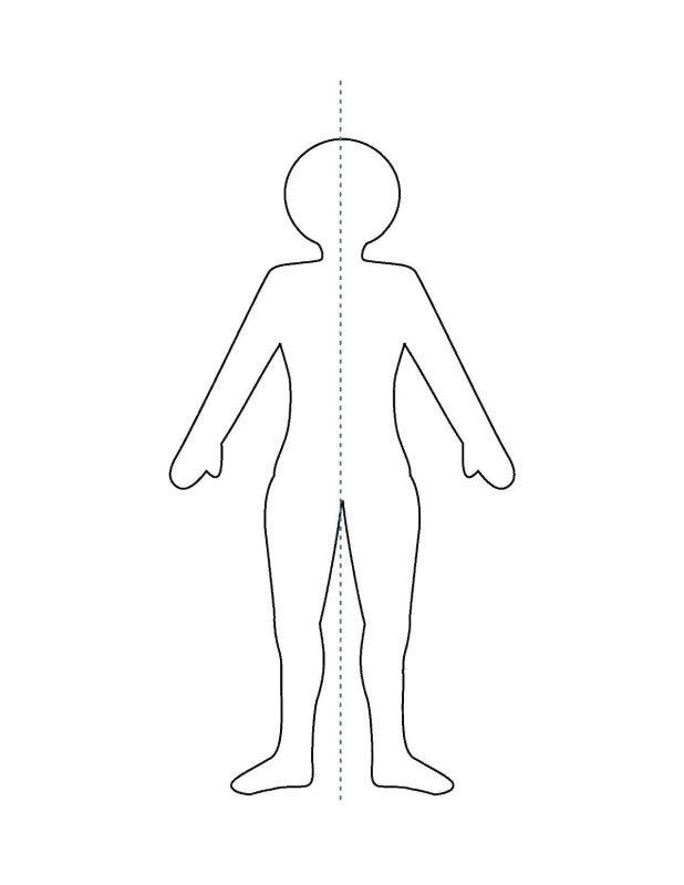 Трафарет человека для детей