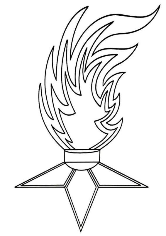 Рисунок ко Дню Победы для раскрашивания