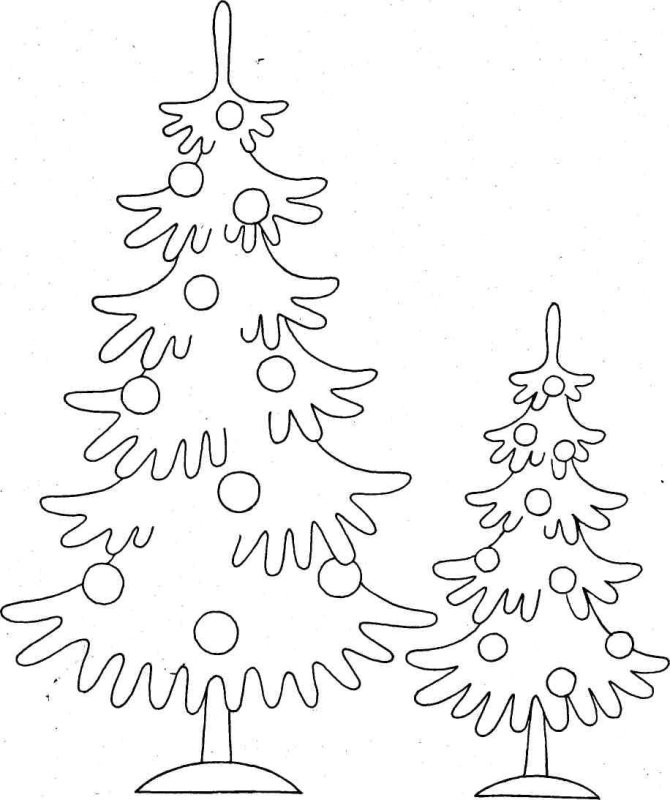 Ёлочка картинка для детей раскраска
