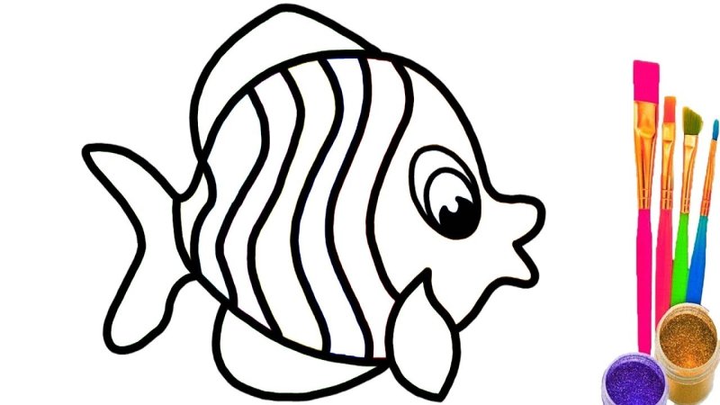 Трафарет "рыбки"