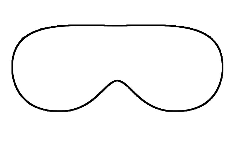 Макет маски для сна