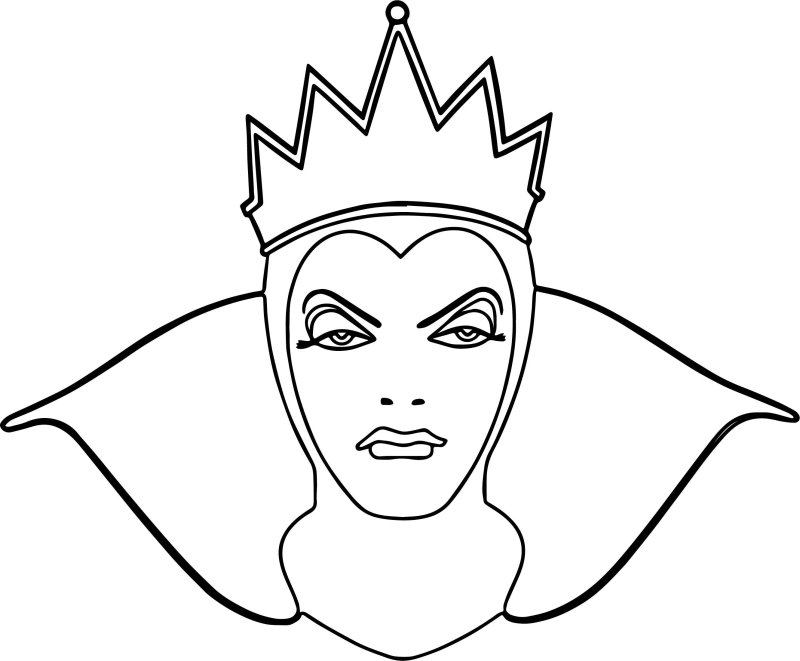 Раскраска злая Королева