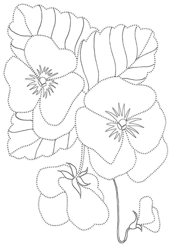 Трафареты цветов для вышивания