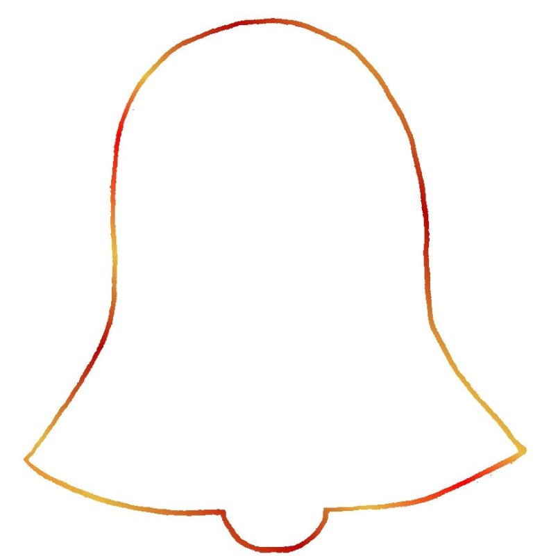 Колокольчик трафарет для вырез