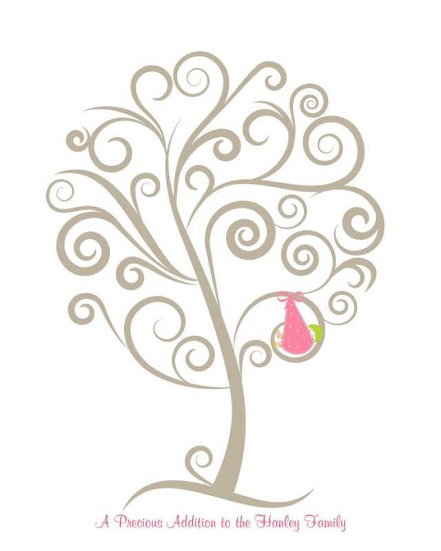 Дерево завитками