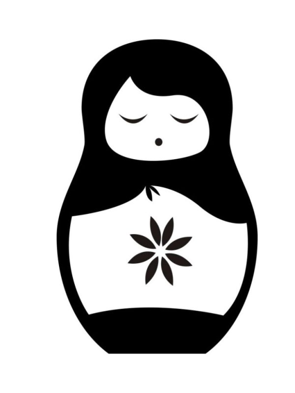 Матрешка трафарет