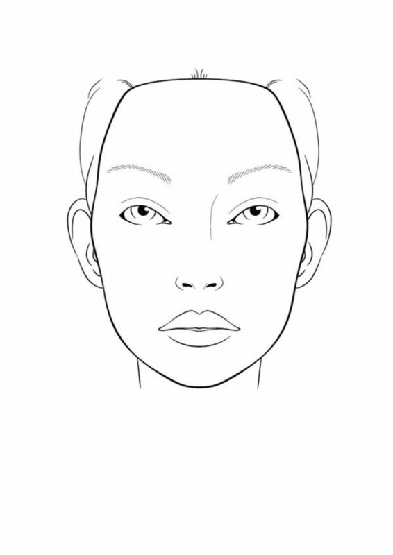 Трафарет лица для макияжа