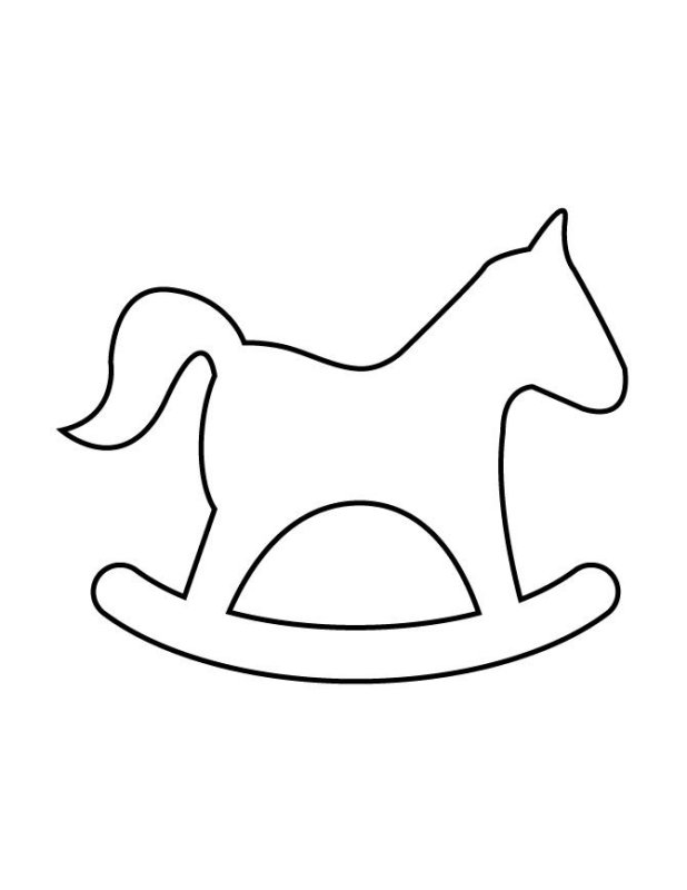 Лошадка качалка трафарет