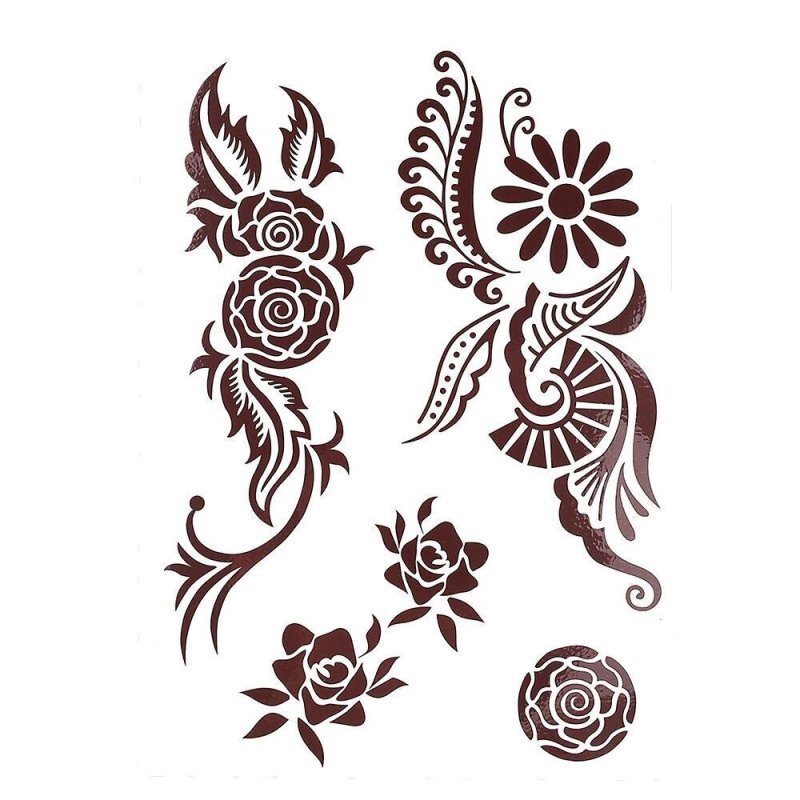 Рисунки хной трафареты