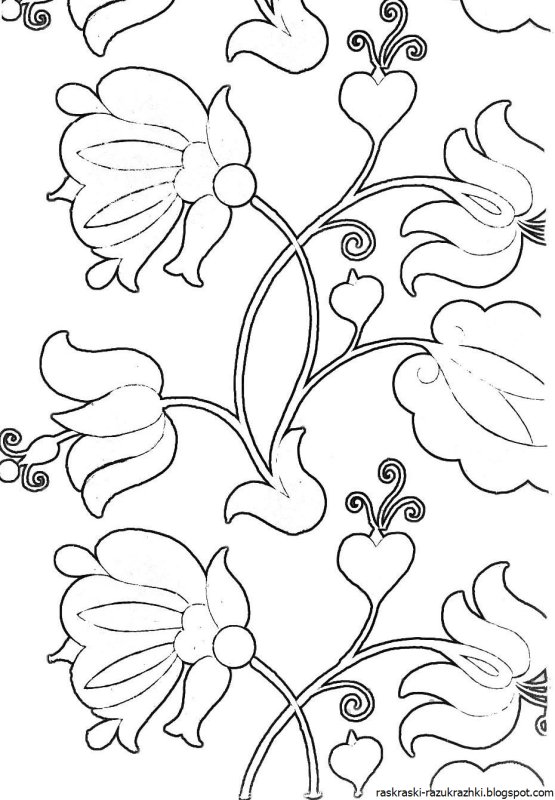 Цветы трафарет для рисования