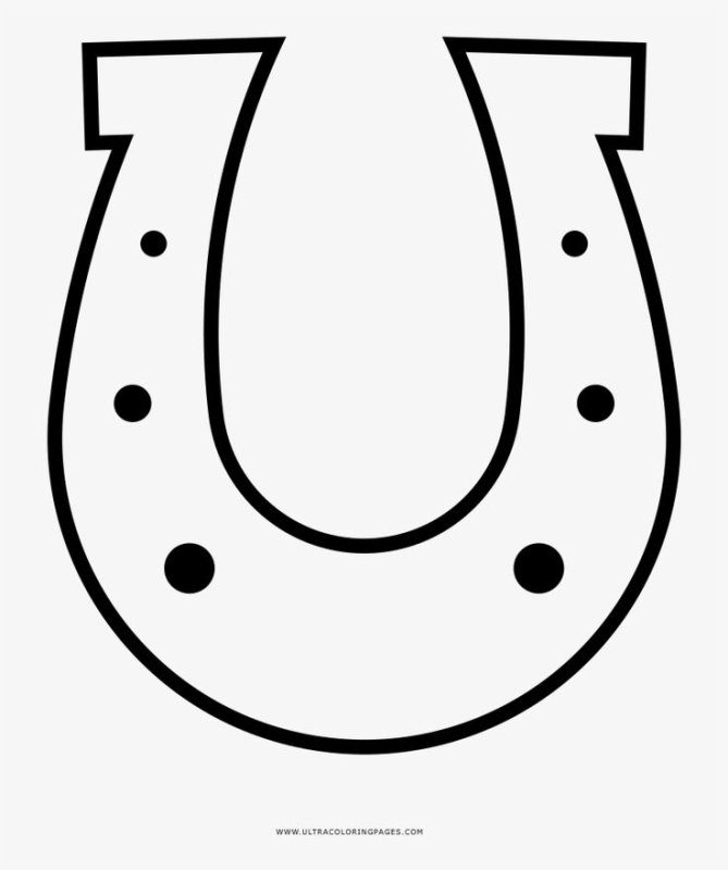 Подкова трафарет