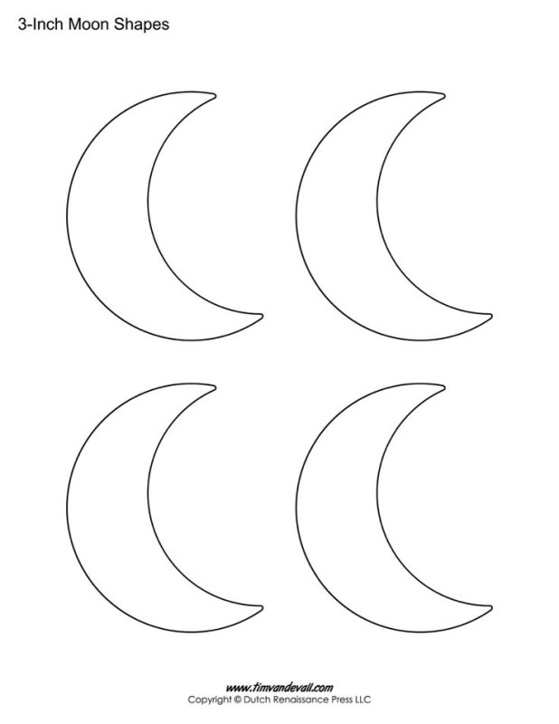 Луна трафарет для вырезания