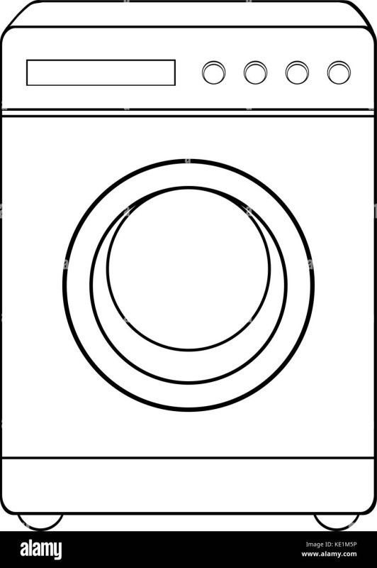 Трафарет стиральной машины для детей