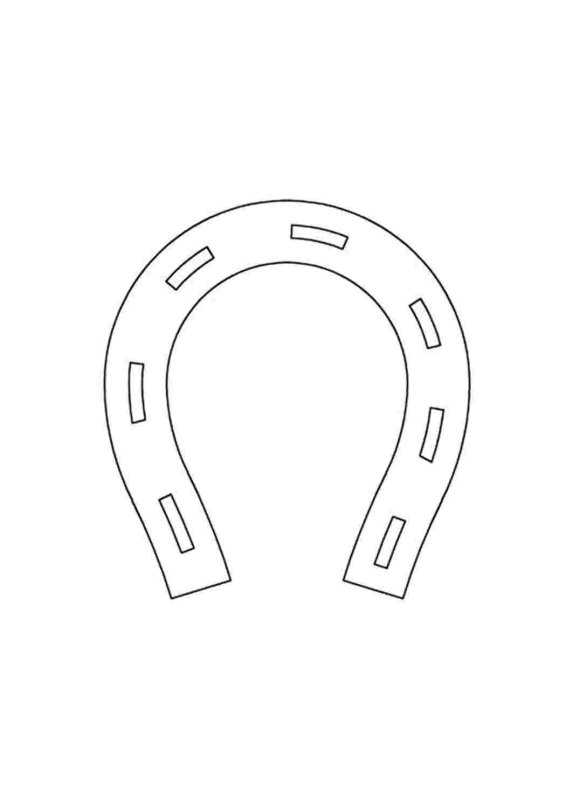 Подкова трафарет для вырезания