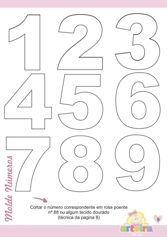 Цифры из фетра выкройки