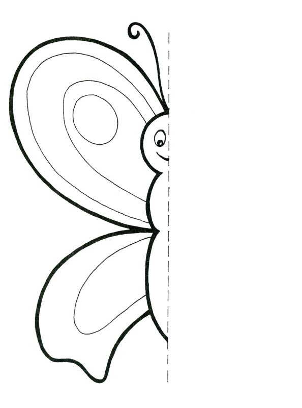 Бабочка раскраска для детей