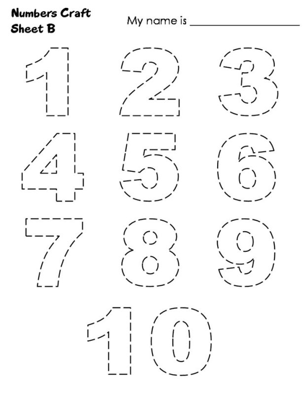 Цифры из фетра выкройки